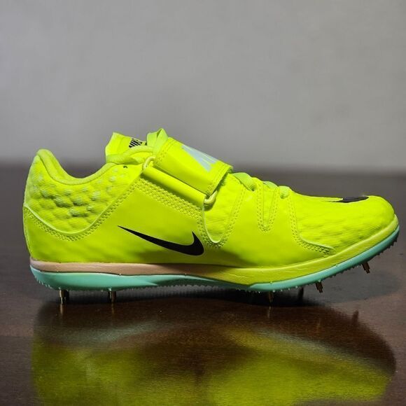 Nike High Jump HJ Elite Track Spikes Shoes Volt Mint Black Women's 6.5 DR992-700 - Picture 8 of 16